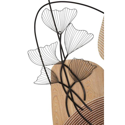 Panneau Mural Décoratif Tali 3d Métal Et Bois 70x100 Cm