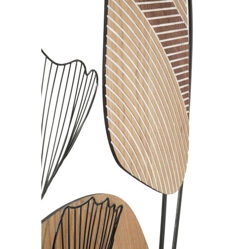 Panneau Mural Décoratif Tali 3d Métal Et Bois 70x100 Cm