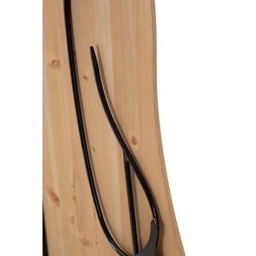 Panneau Mural 3d Femme Assise Métal Et Bois 60x90 Cm