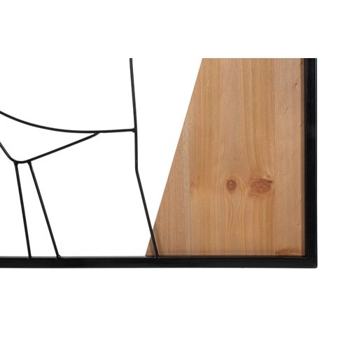 Panneau Mural 3d Fille En Métal Et Bois 50x90 Cm - Modèle B