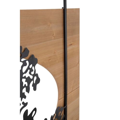 Panneau Mural 3d Arbre Majestueux En Métal Et Bois - Set 3 Pièces