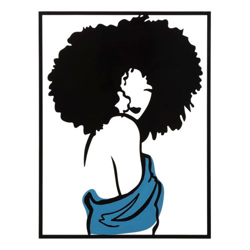 Panneau Mural 3d Femme Élégante Métal Multicolore 60x80 Cm