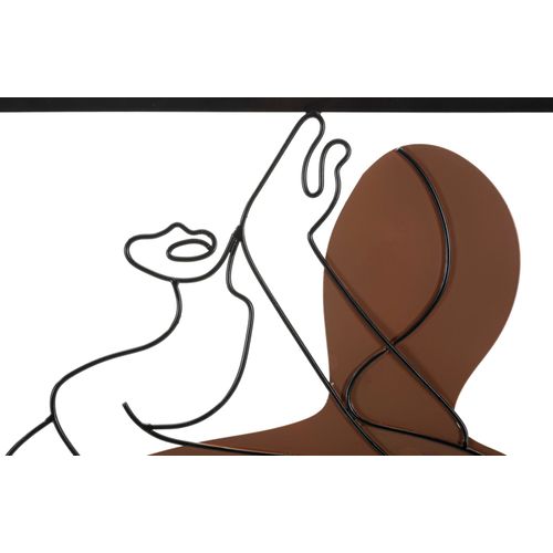 Panneau Mural 3d Couple Métal Multicolore 60x80 Cm