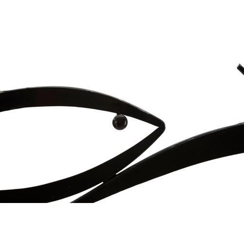 Panneau Mural 3d Poissons Stylisés Métal Multicolore 100x35 Cm