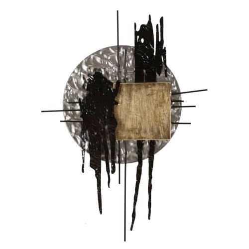 Panneau Mural Décoratif Cripton En Métal Style Moderne 71x100 Cm