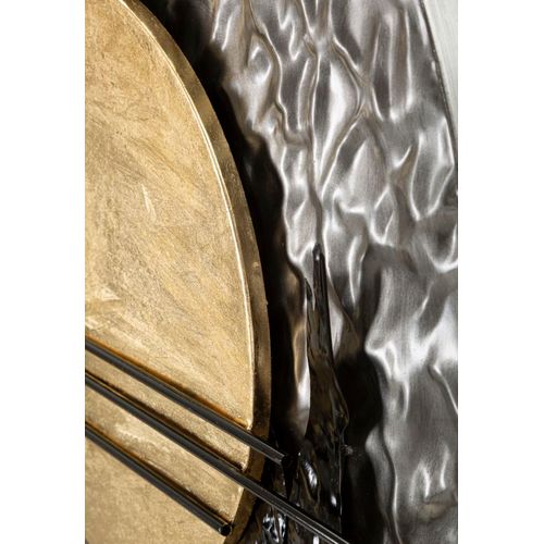 Panneau Mural Décoratif Cripton-b En Métal Géométrique 78x102 Cm