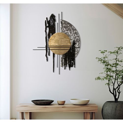 Panneau Mural Décoratif Cripton-b En Métal Géométrique 78x102 Cm