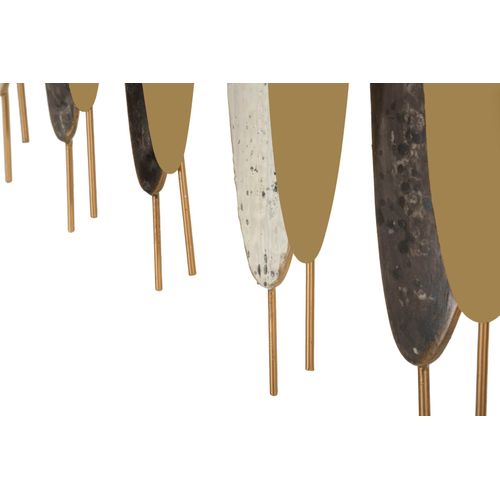 Panneau Mural Décoratif Oligram En Métal Design Abstrait 149x70 Cm