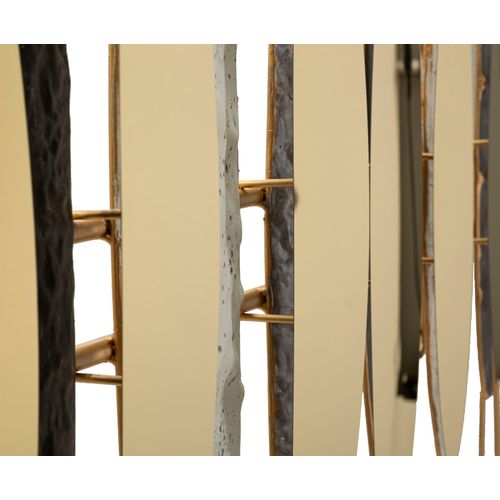 Panneau Mural Décoratif Oligram En Métal Design Abstrait 149x70 Cm