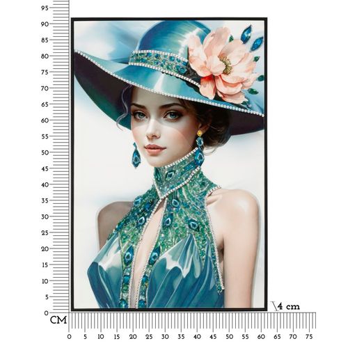 Toile Lacquée Pam -b- 62x92 Cm Pour Décoration Chic Et Raffinée