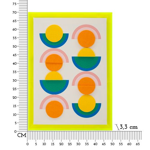 Toile Pop Art Géométrique Avec Cadre 50x70 Cm, Touche Créative Et Jeune