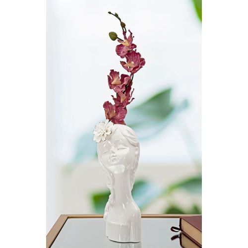 Vase En Porcelaine "jeune Femme" Élégant Pour Décoration Intérieure