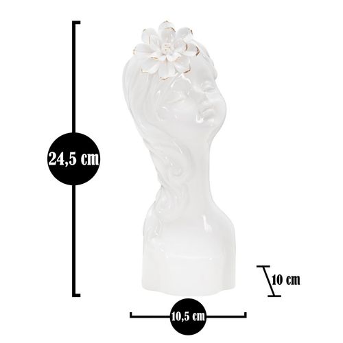 Vase En Porcelaine "jeune Femme" Élégant Pour Décoration Intérieure