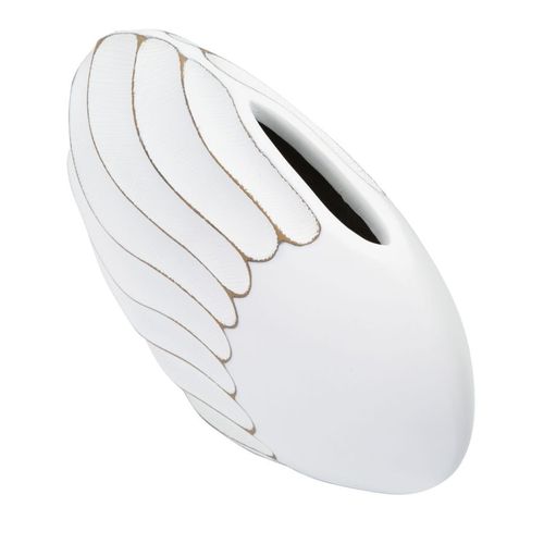 Vase Rond En Polyresine Style Boho Chic Avec Reliefs Ondulés Élégants