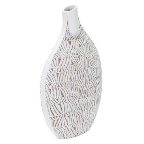 Vase En Polyresine Style Boho Chic Avec Motifs Géométriques Et Abstraits Élégants