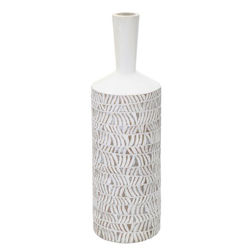 Vase Bouteille En Polyresine Style Boho Chic Avec Motifs Géométriques Et Abstraits Élégants
