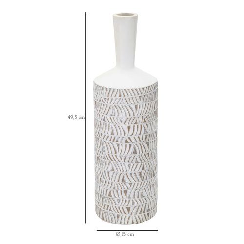 Vase Bouteille En Polyresine Style Boho Chic Avec Motifs Géométriques Et Abstraits Élégants