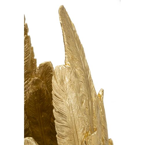 Vase Feathers Doré 32x34x80 Cm En Résine Poly Pour Décoration Élégante