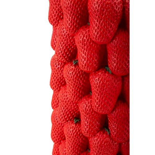Vase Moderne En Résine Fraises Ø 20x32 Cm Décoration Originale Couleur Rouge