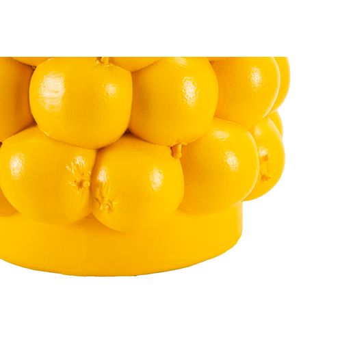 Vase Moderne En Résine Citrons Ø 21x28 Cm Décoration Originale Couleur Jaune