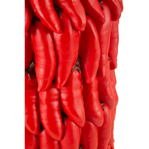 Vase Moderne En Résine Piments Ø 20x34 Cm Décoration Originale Couleur Rouge