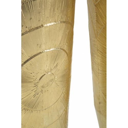 Set 3 Vases Décoratifs En Métal Doré Avec Motifs En Relief Élégants