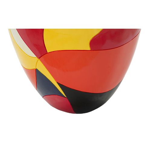 Vase Design Multicolore En Résine Ø29x59 Cm Style Géométrique Moderne