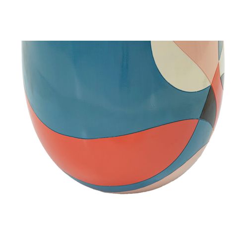 Vase Design Multicolore En Résine Ø37x92 Cm Style Moderne Géométrique