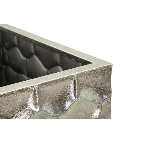 Set De 3 Vases Décoratifs En Métal Argenté Avec Relief Élégant