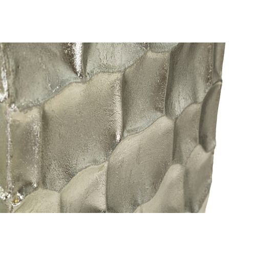 Set De 3 Vases Décoratifs En Métal Argenté Avec Relief Élégant