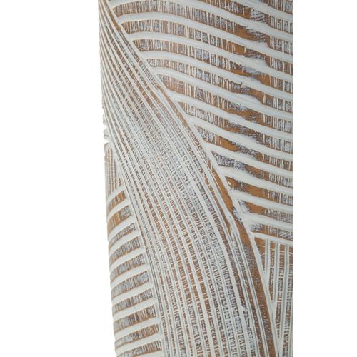 Vase Décoratif Woody En Résine Blanc Lavé Ø18x45 Cm Moderne