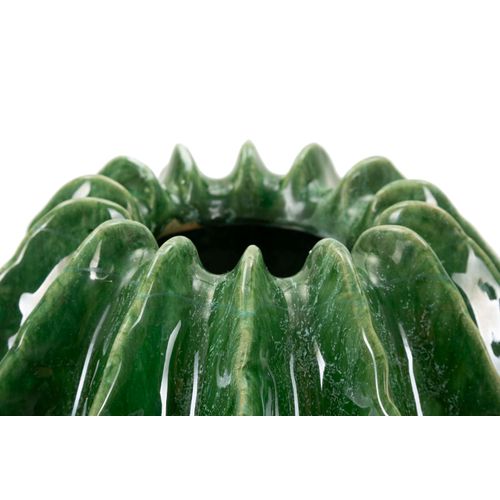 Vase Boule Cactus Vert En Céramique Décorative Ø23,5x24,5 Cm