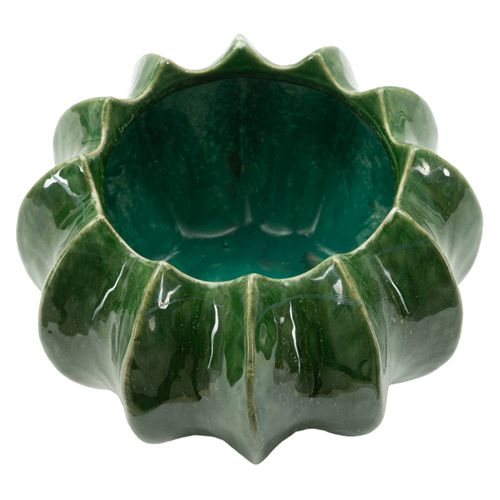 Cache-pot Cactus Décoratif En Céramique Vert Ø22x13,5 Cm Moderne