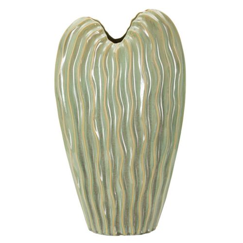 Vase Décoratif Moderne En Céramique Vert 27x14x46,5 Cm Élégant
