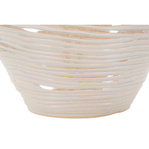 Vase Rond Perlé En Céramique Moderne Ø27x24 Cm Couleur Nacrée