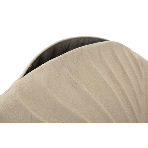 Vase Rond Design Dune En Fer Ø41,5x14 Cm Couleur Crème Moderne