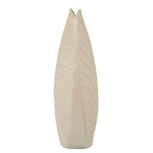 Vase Rond Design Dune En Fer Ø41,5x14 Cm Couleur Crème Moderne