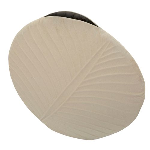 Vase Rond Design Dune En Fer Ø41,5x14 Cm Couleur Crème Moderne