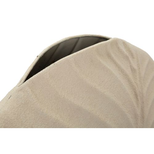 Vase Rond Dune En Fer Ø32,5x13 Cm Finition Crème Moderne