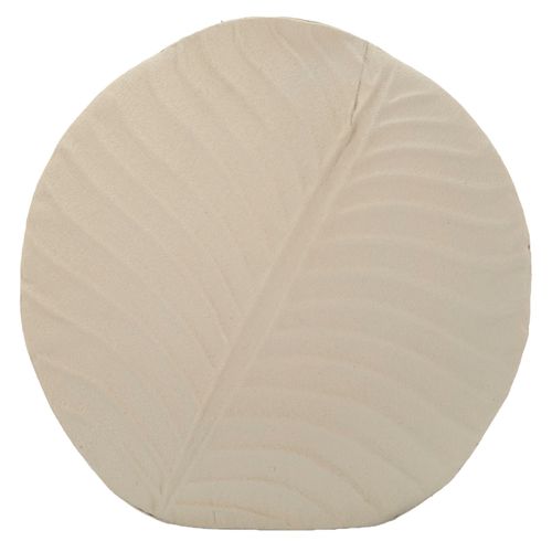 Vase Rond Dune En Fer Ø32,5x13 Cm Finition Crème Moderne