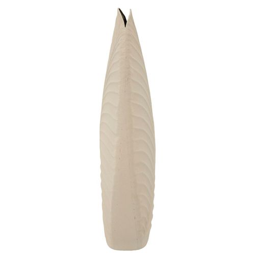 Vase Haut Dune En Fer 31x13x53,5 Cm Finition Crème Élégante