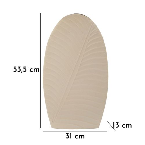 Vase Haut Dune En Fer 31x13x53,5 Cm Finition Crème Élégante