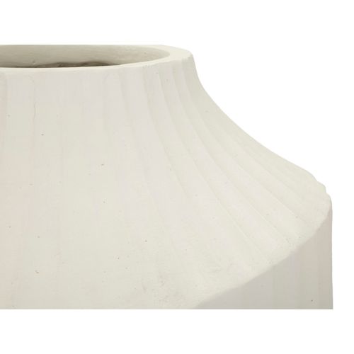 Vase Haut Ice Ø28,5x50,5 Cm En Mgo Finition Crème Sculpturale