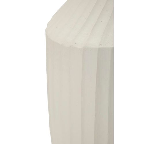 Vase Haut Ice Ø28,5x50,5 Cm En Mgo Finition Crème Sculpturale