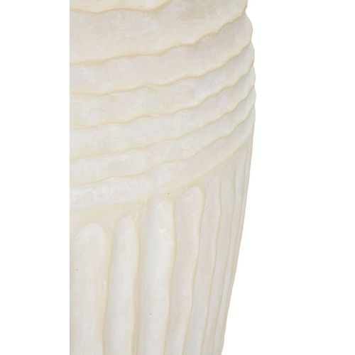 Vase Décoratif Icicle Ø39x56 Cm En Mgo Crème Style Moderne