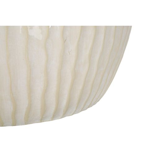 Vase Décoratif Icicle Ø36,5x38 Cm En Mgo Crème Style Moderne