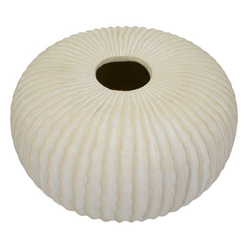 Pot Décoratif Icicle Ø40x23 Cm En Mgo Crème Style Moderne