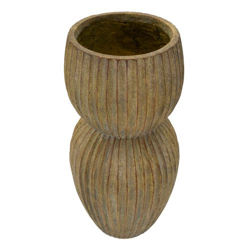 Vase Décoratif Ø25x52,5 Cm En Mgo Vert Dirty Style Bohème Naturel