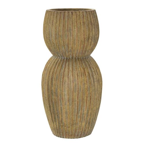Vase Décoratif Ø25x52,5 Cm En Mgo Vert Dirty Style Bohème Naturel