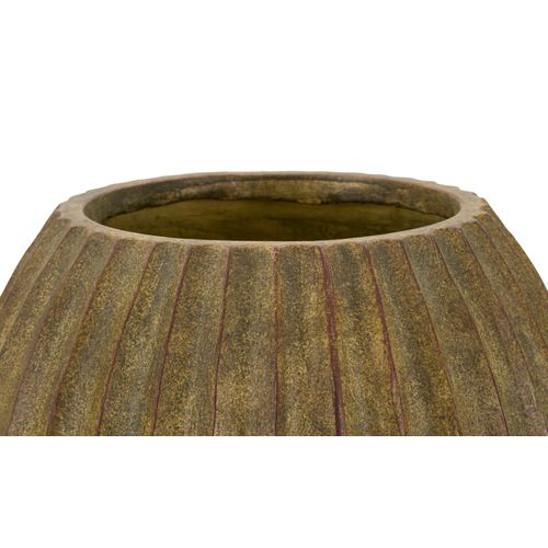 Vase Décoratif Ø32x32,5 Cm En Mgo Vert Dirty Style Moderne Naturel